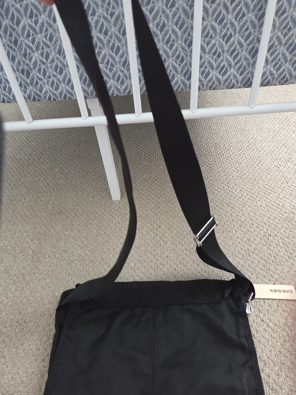 Vintage DIESEL Black Crossbody Messenger Bag
